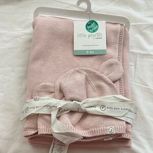 Carter's Pink Knit Baby Hat with Ears